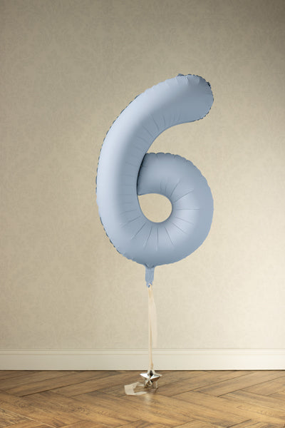 Balões Números Azul Claro