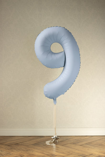 Balões Números Azul Claro