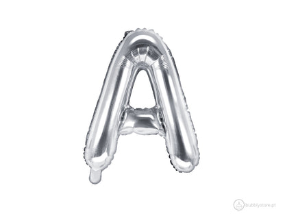 Balões Letras Prateados (A a Z)