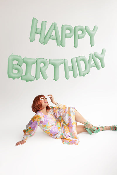 Balão Happy Birthday Verde