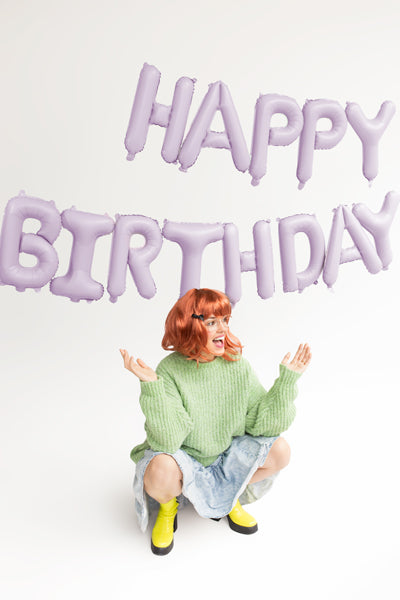 Lilac Happy Birthday Balloon