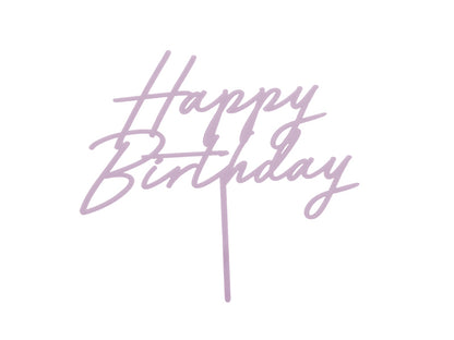 Happy Birthday Cake Topper Lilac