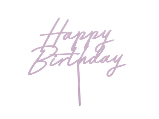 Topo Bolo Happy Birthday Lilás