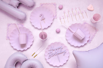 Happy Birthday Cake Topper Lilac