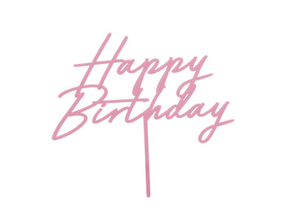 Topo Bolo Happy Birthday Rosa