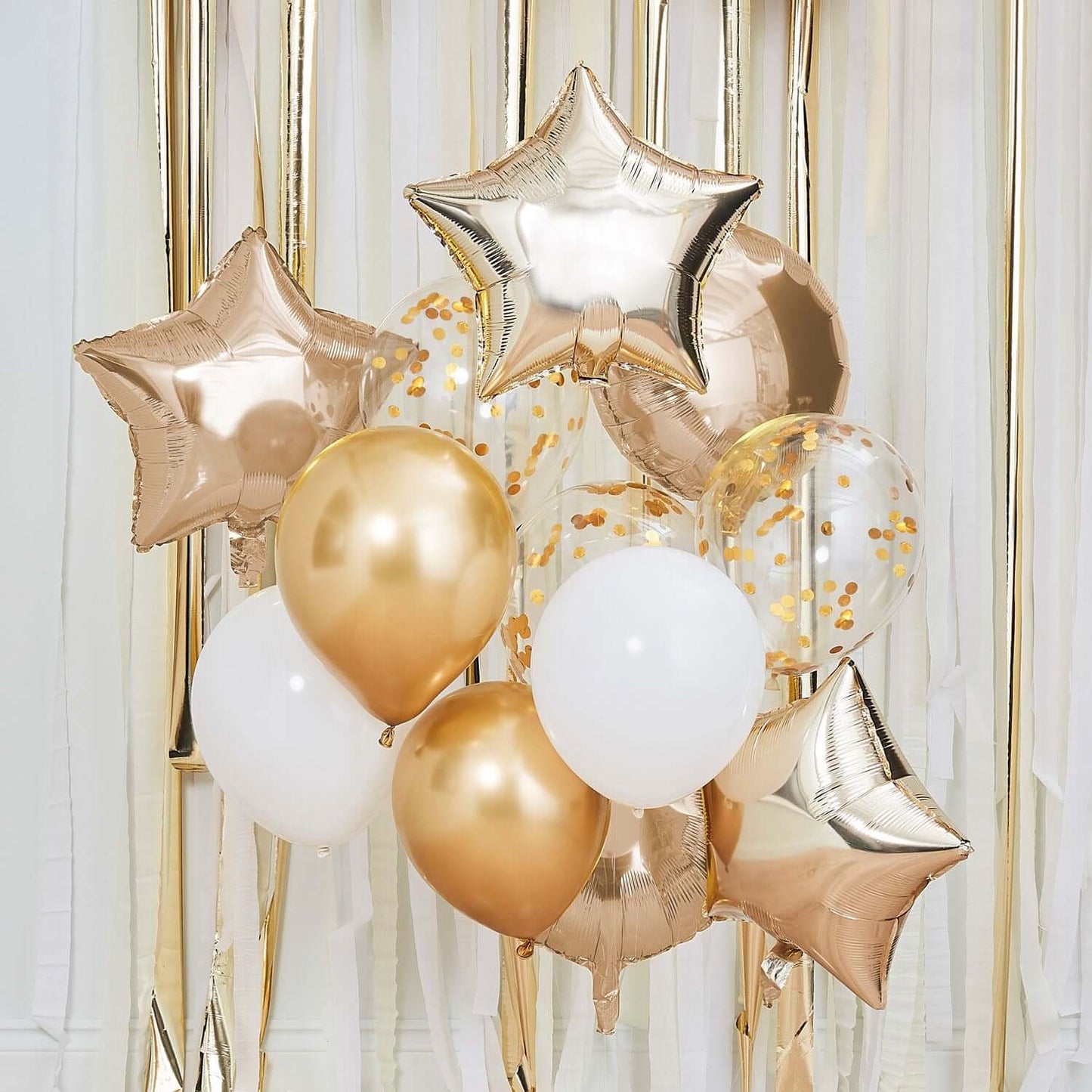 Golden balloons set