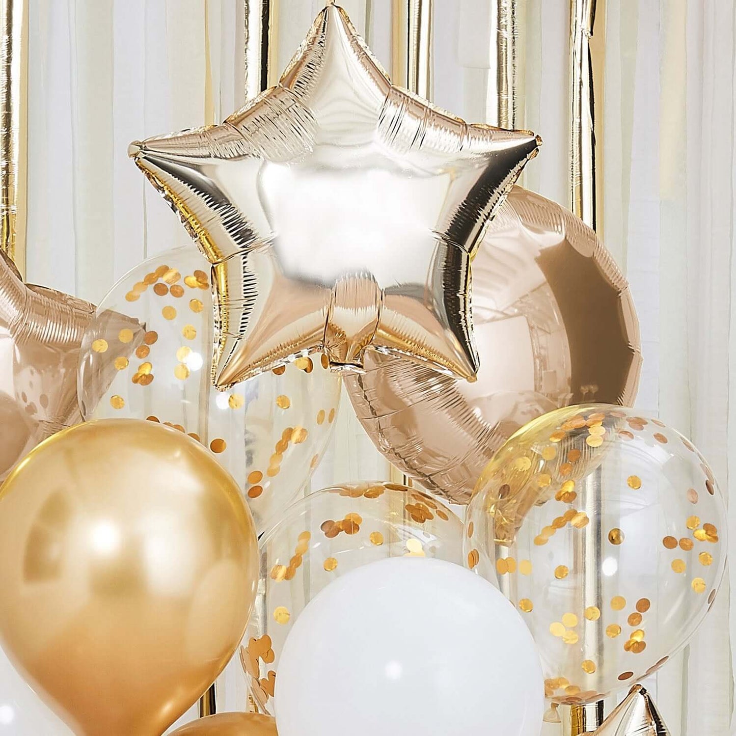 Golden balloons set