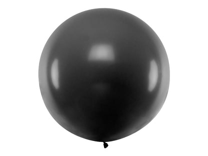 Balão de festa de latex preto com diâmetro de 100cm.
Apto para enchimento com hélio ou ar.