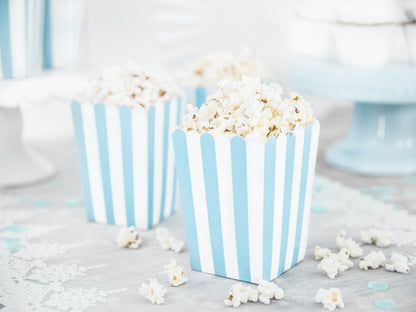 Blue Striped Popcorn Boxes