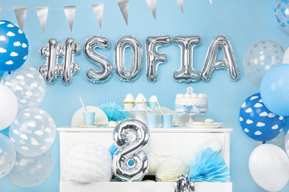 Globos de nube azul
