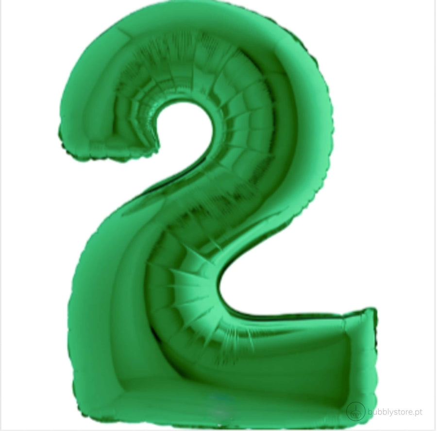 Balões Números Verde