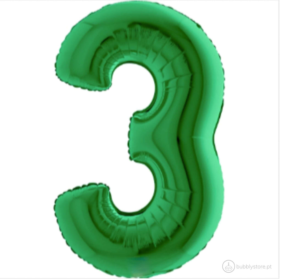 Balões Números Verde