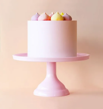 Plato pequeño para tarta rosa