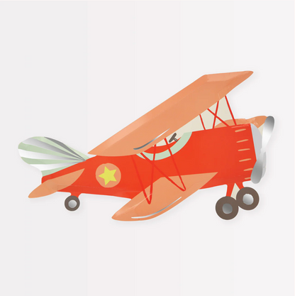 Pratos em forma de avião, com a medida de 33 x 18cm.
Cada embalagem contém 8 unidades.