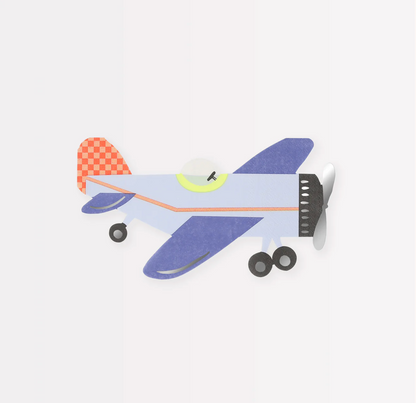 Guardanapos em forma de avião, com a medida de 19,7 x 10,8cm.
Cada embalagem contém 16 unidades.