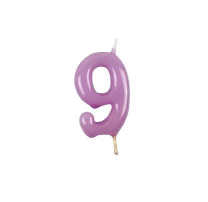 Velas Número Lilás (6 cm)
