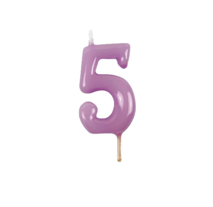 Velas Número Lilás (6 cm)