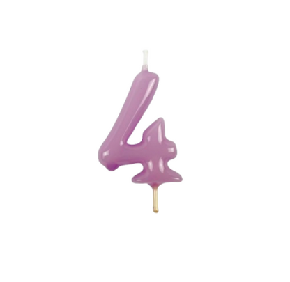 Velas Número Lilás (6 cm)