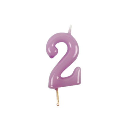 Velas Número Lilás (6 cm)