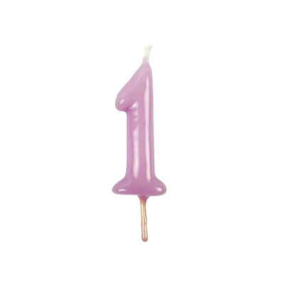 Velas Número Lilás (6 cm)