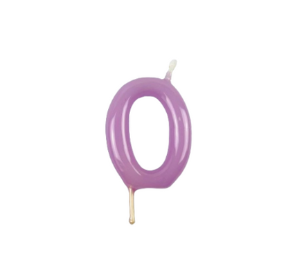 Velas Número Lilás (6 cm)
