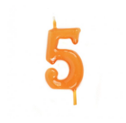 Velas Número Laranja