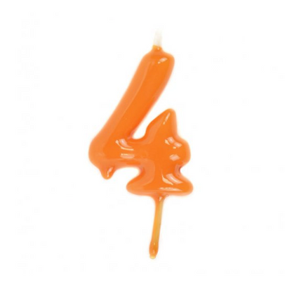 Velas Número Laranja