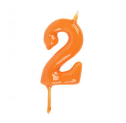 Velas Número Laranja