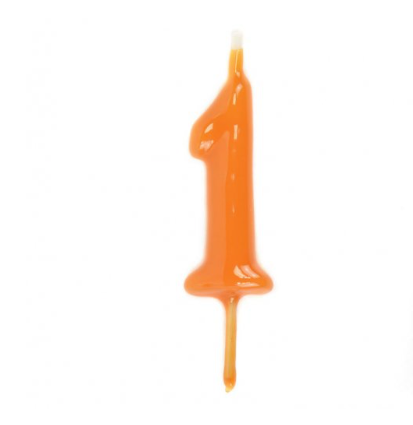 Velas Número Laranja