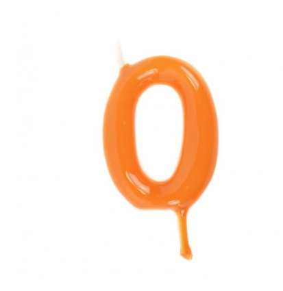 Velas Número Laranja