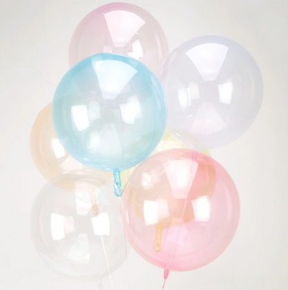 Globo Transparente Amarillo 25cm