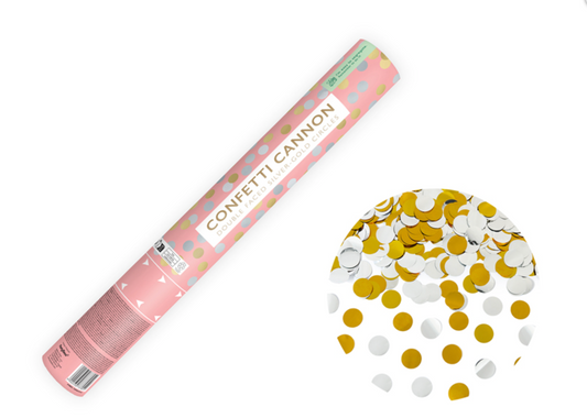 Gold and Silver Circle Confetti Cannon 40cm