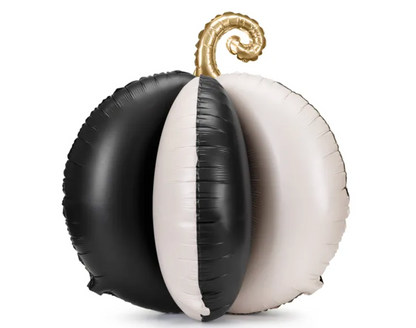 Black and Cream Pumpkin Balloon