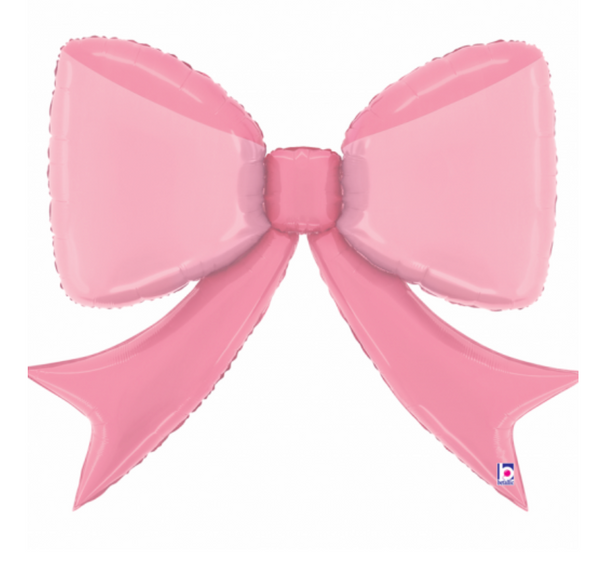Balão Foil Laço Rosa (104 cm)
