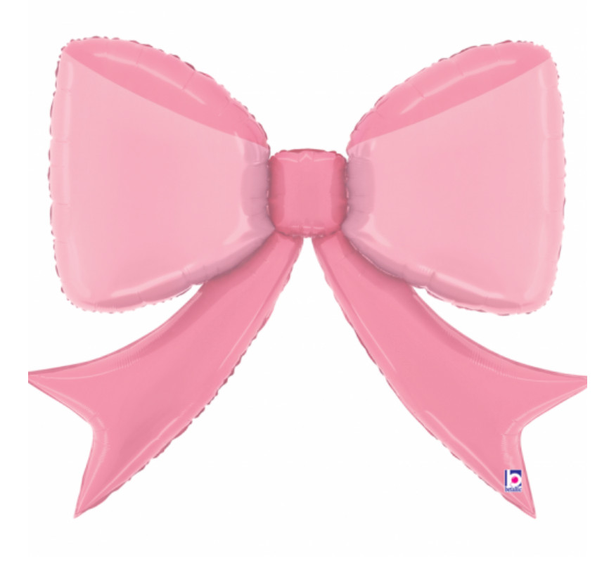 Balão Foil Laço Rosa (104 cm)