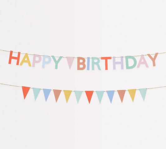 Mini Grinalda Happy Birthday Colorida