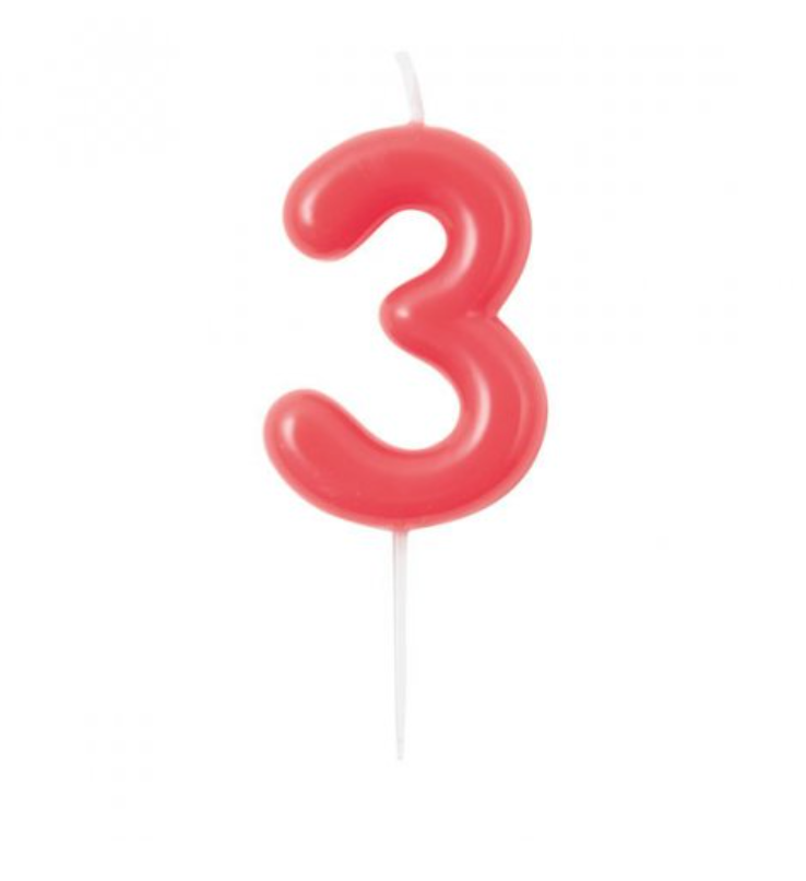 Velas Aniversário Framboesa