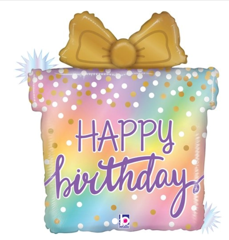 Balão Presente Happy Birthday
