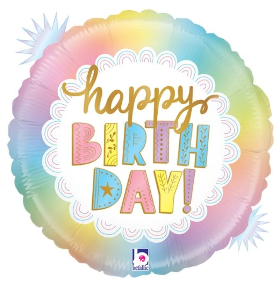 Balão Redondo Happy Birthday