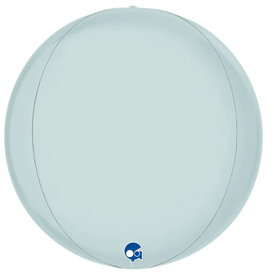 Balão Redondo Azul Pastel 4D