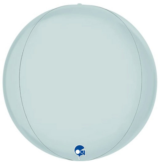 Balão Redondo Azul Pastel 4D