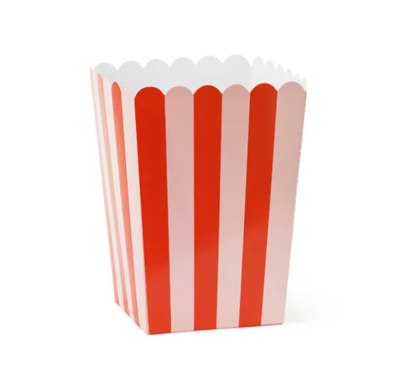 Blue Striped Popcorn Boxes
