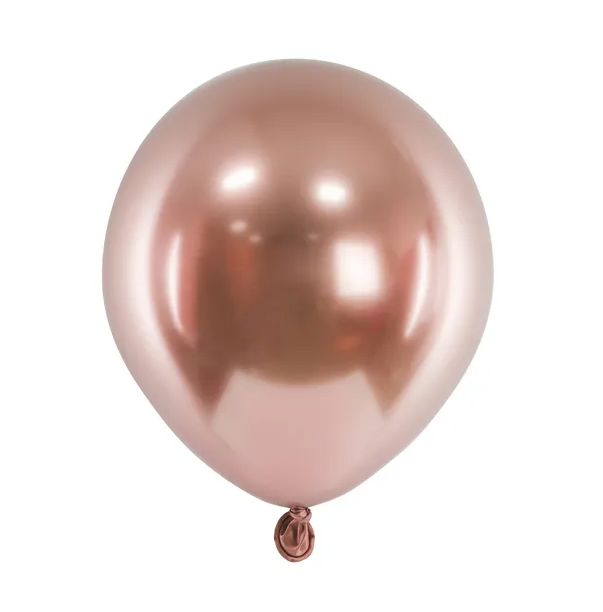 Globos de oro rosa brillante (12 cm)