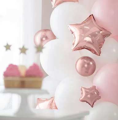 Globos de oro rosa brillante (12 cm)