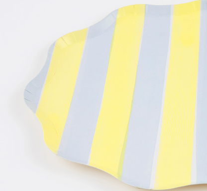 Pratos Riscas Pastel (21,6 x 21,6 cm) (Pack 8)