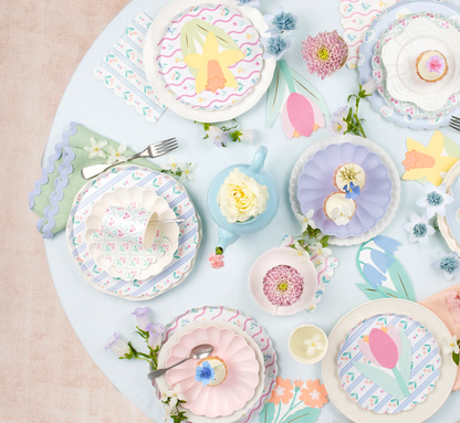 Floral Plates (Pack of 8)