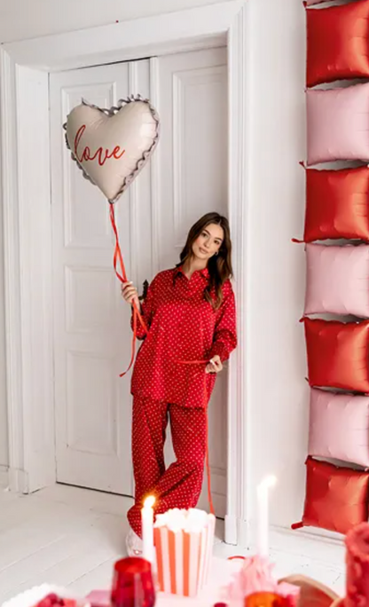 Balão Foil Coração Love (50 x 47 cm)