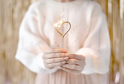 Heart Sparkler Candles (Pack of 2)