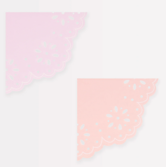 Guardanapos Pequenos Bordado Inglês