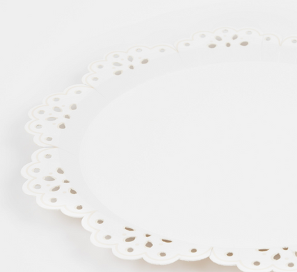 White Broderie Anglaise Plates